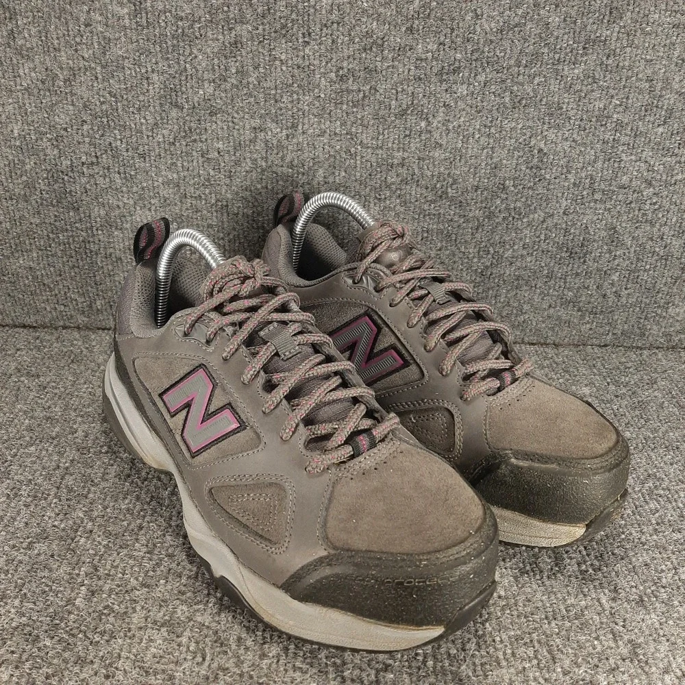 New Balance 627 Work Shoes Womens SZ 8 Gray Black Safety Toe No Slip WID627v2